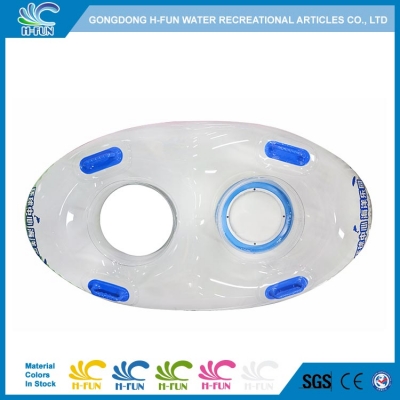 New shape design water park double tube with seatpad 